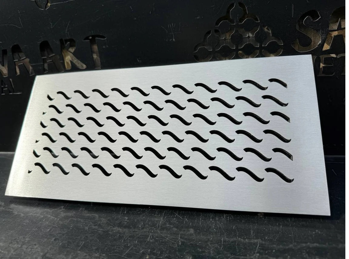 Fully customized STAINLESS STEEL Air Grilles 1mm thick flat (without rear frame)
