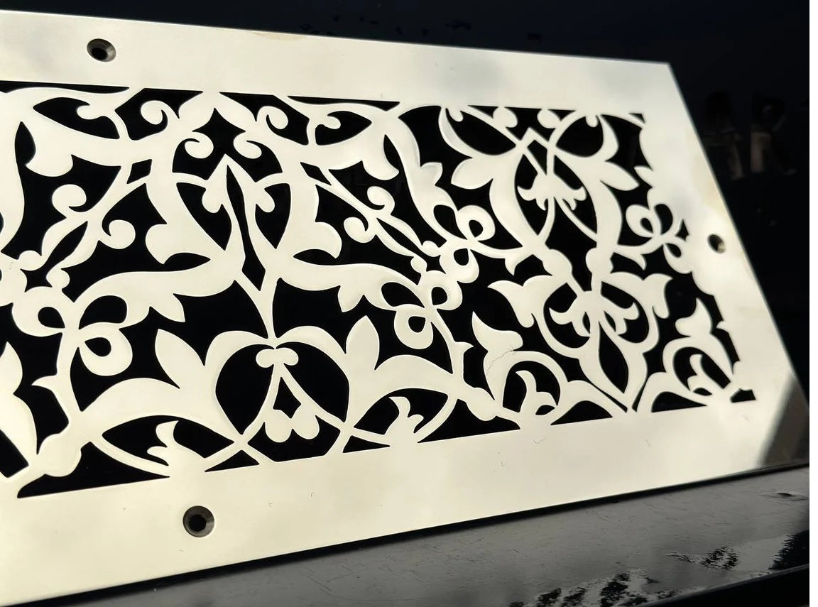 Fully customized PURE BRASS Air Grilles 1mm thick flat (without rear frame)