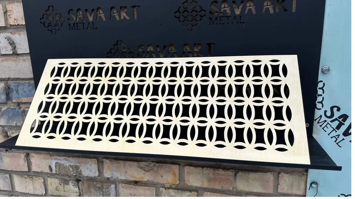 Fully customized PURE BRASS Air Grilles 1mm thick flat (without rear frame)