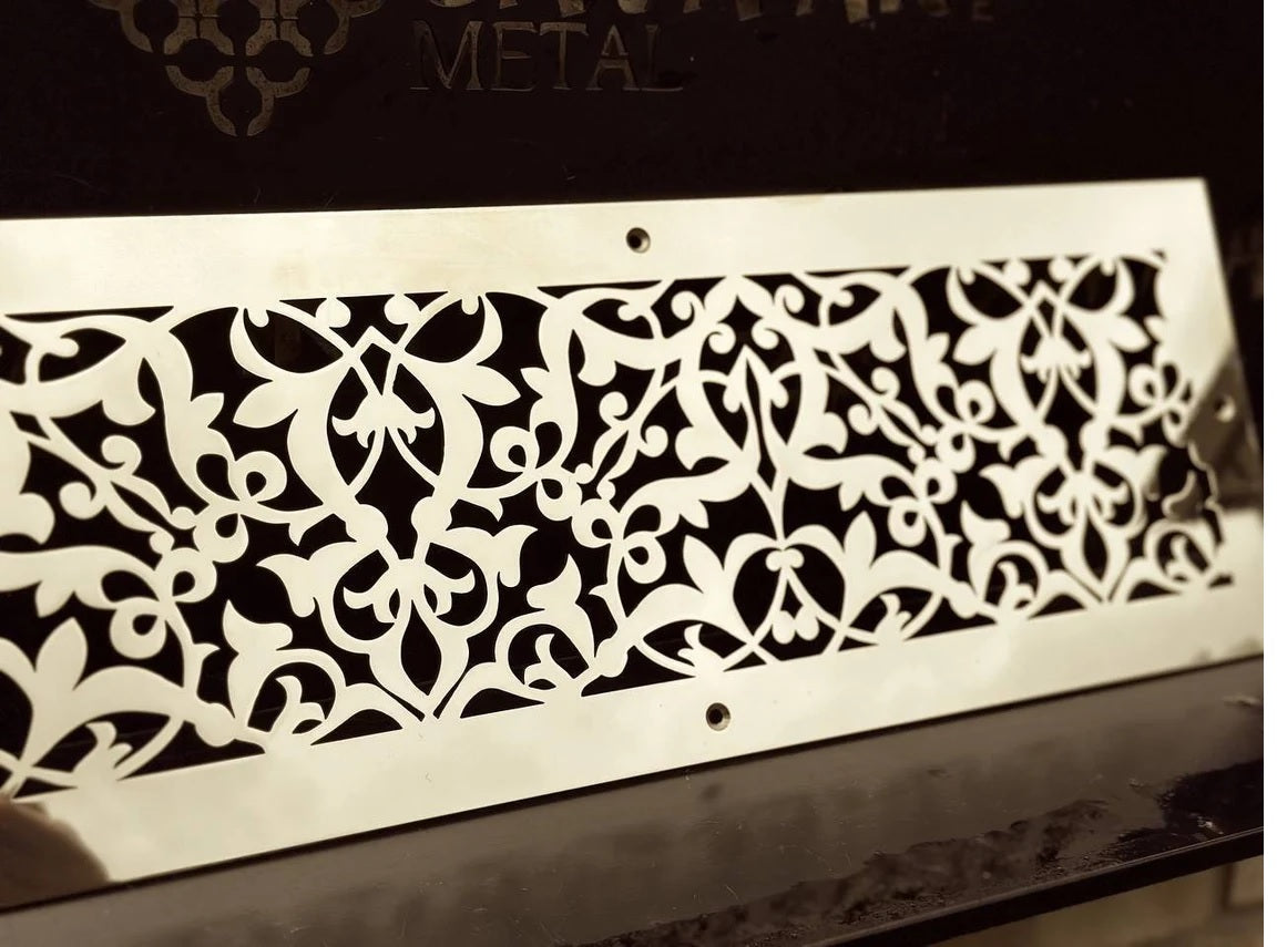 Fully customized PURE BRASS Air Grilles 1mm thick flat (without rear frame)