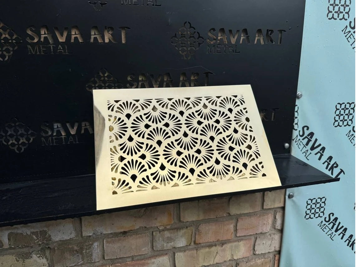 Fully customized PURE BRASS Air Grilles 1mm thick flat (without rear frame)