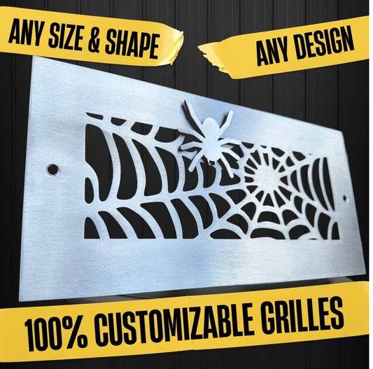 Fully customized STAINLESS STEEL Air Grilles 1mm thick flat (without rear frame)