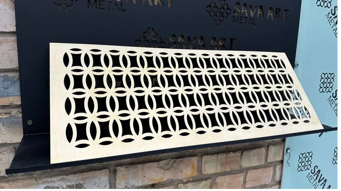 Fully customized PURE BRASS Air Grilles 1mm thick flat (without rear frame)