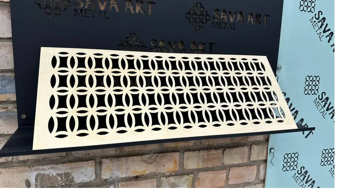 Fully customized PURE BRASS Air Grilles 1mm thick flat (without rear frame)