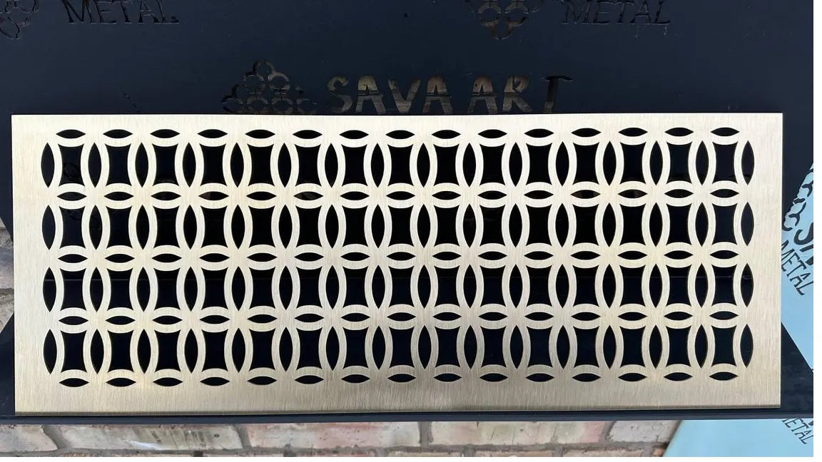 Fully customized PURE BRASS Air Grilles 1mm thick flat (without rear frame)