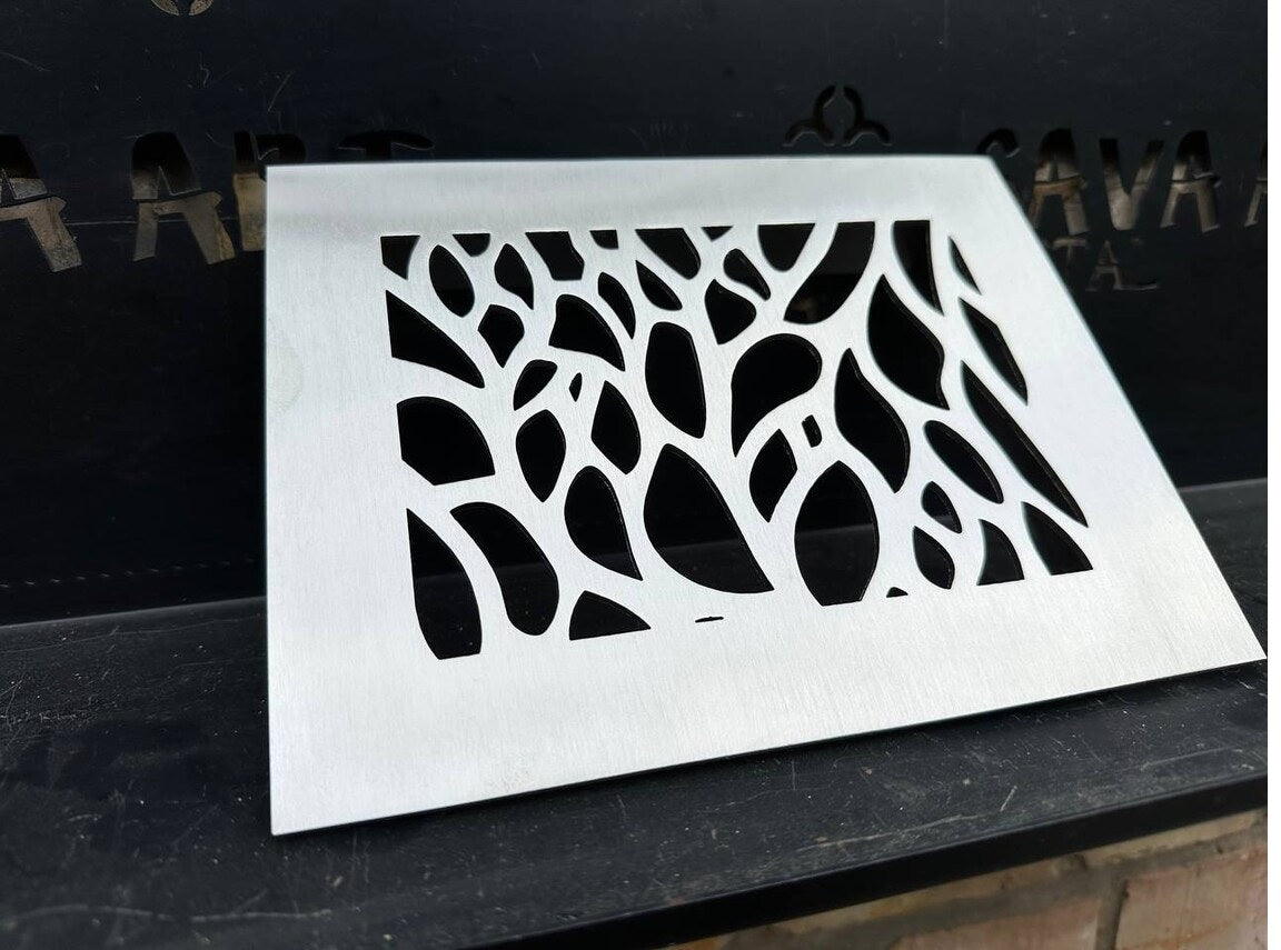 Fully customized STAINLESS STEEL Air Grilles 1mm thick flat (without rear frame)