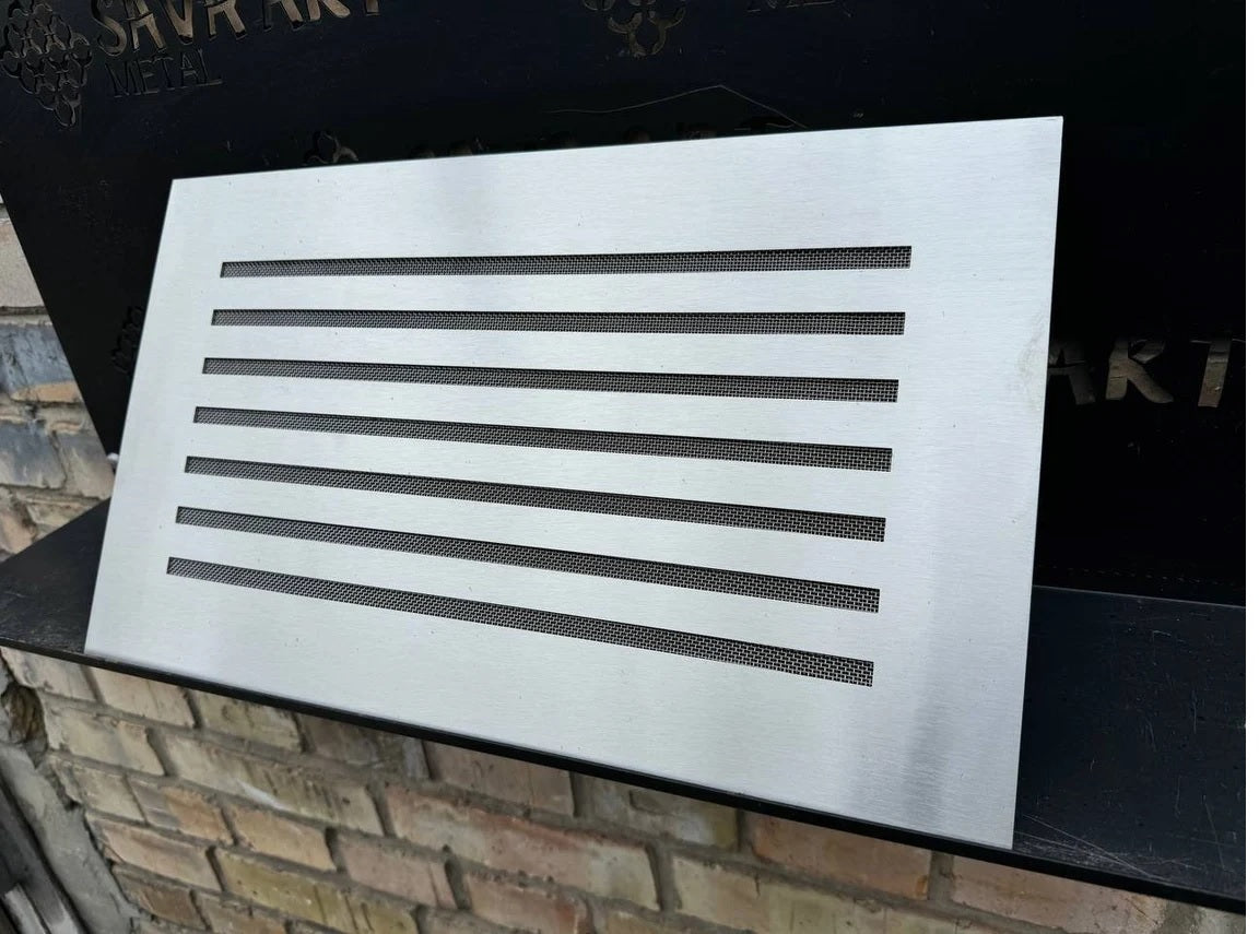 Fully customized STAINLESS STEEL Air Grilles 1mm thick flat (without rear frame)