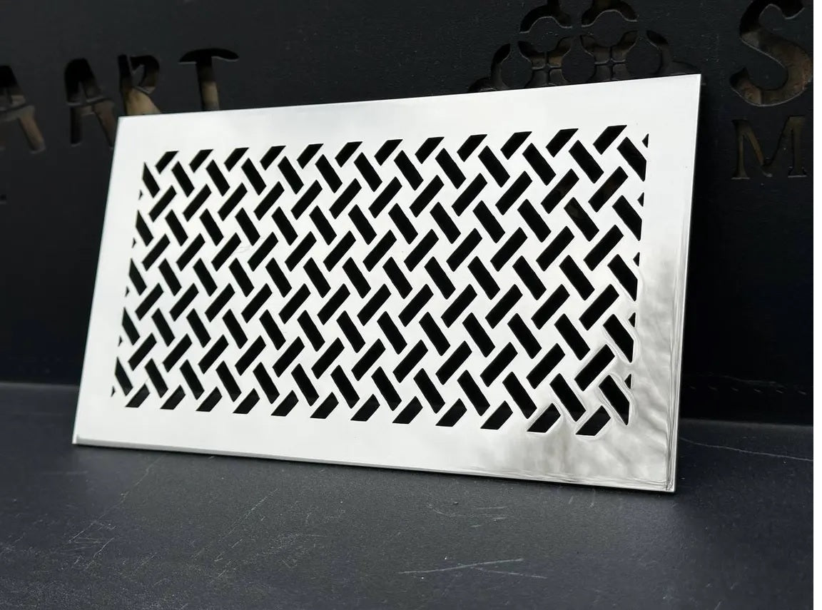 Fully customized STAINLESS STEEL Air Grilles 1mm thick flat (without rear frame)