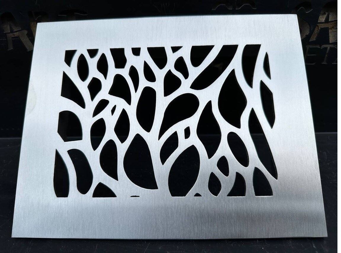 Fully customized STAINLESS STEEL Air Grilles 1mm thick flat (without rear frame)