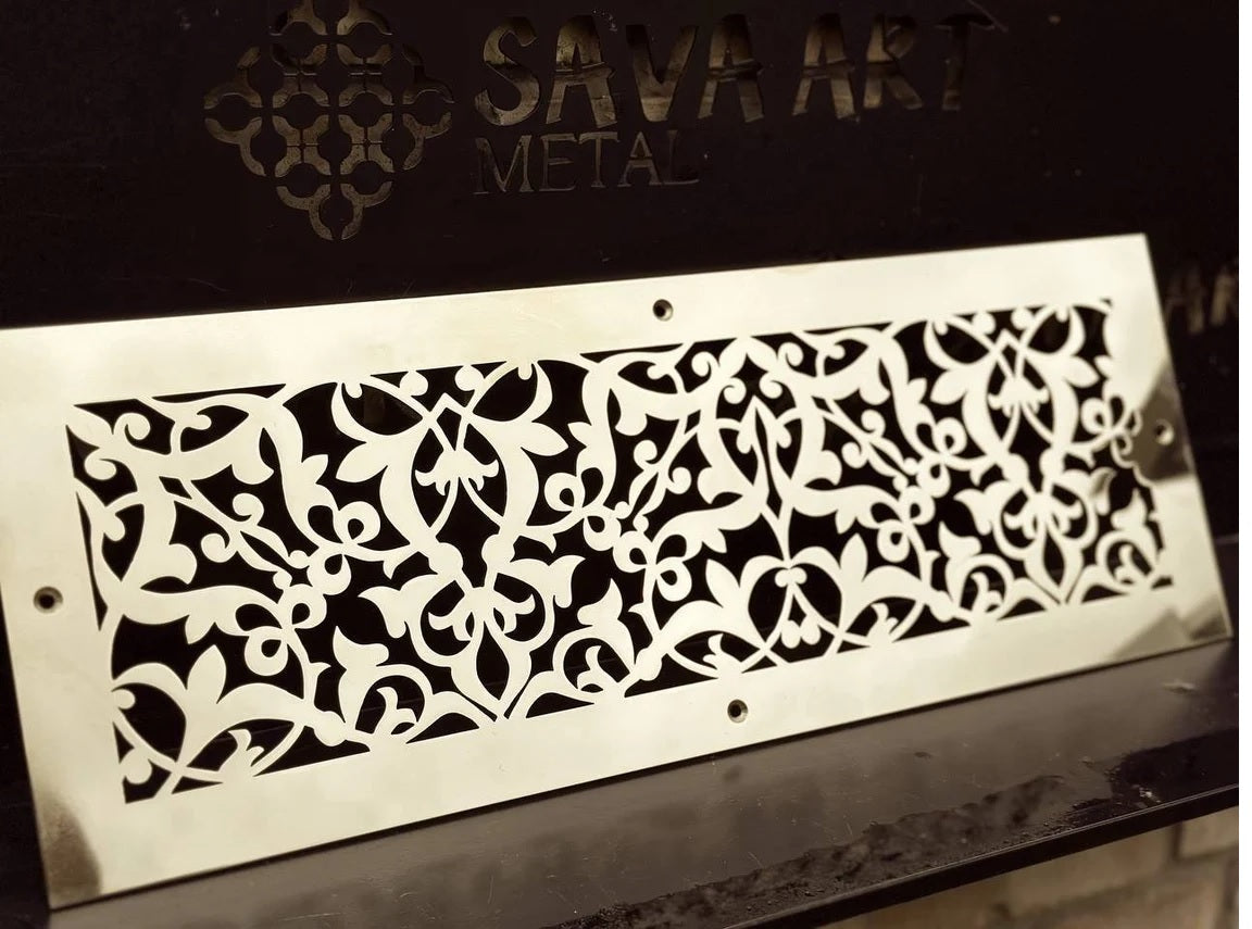 Fully customized PURE BRASS Air Grilles 1mm thick flat (without rear frame)