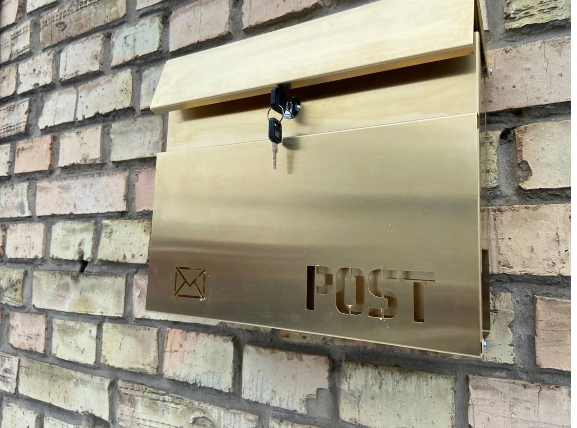 PURE BRASS Personalized Letter Box
