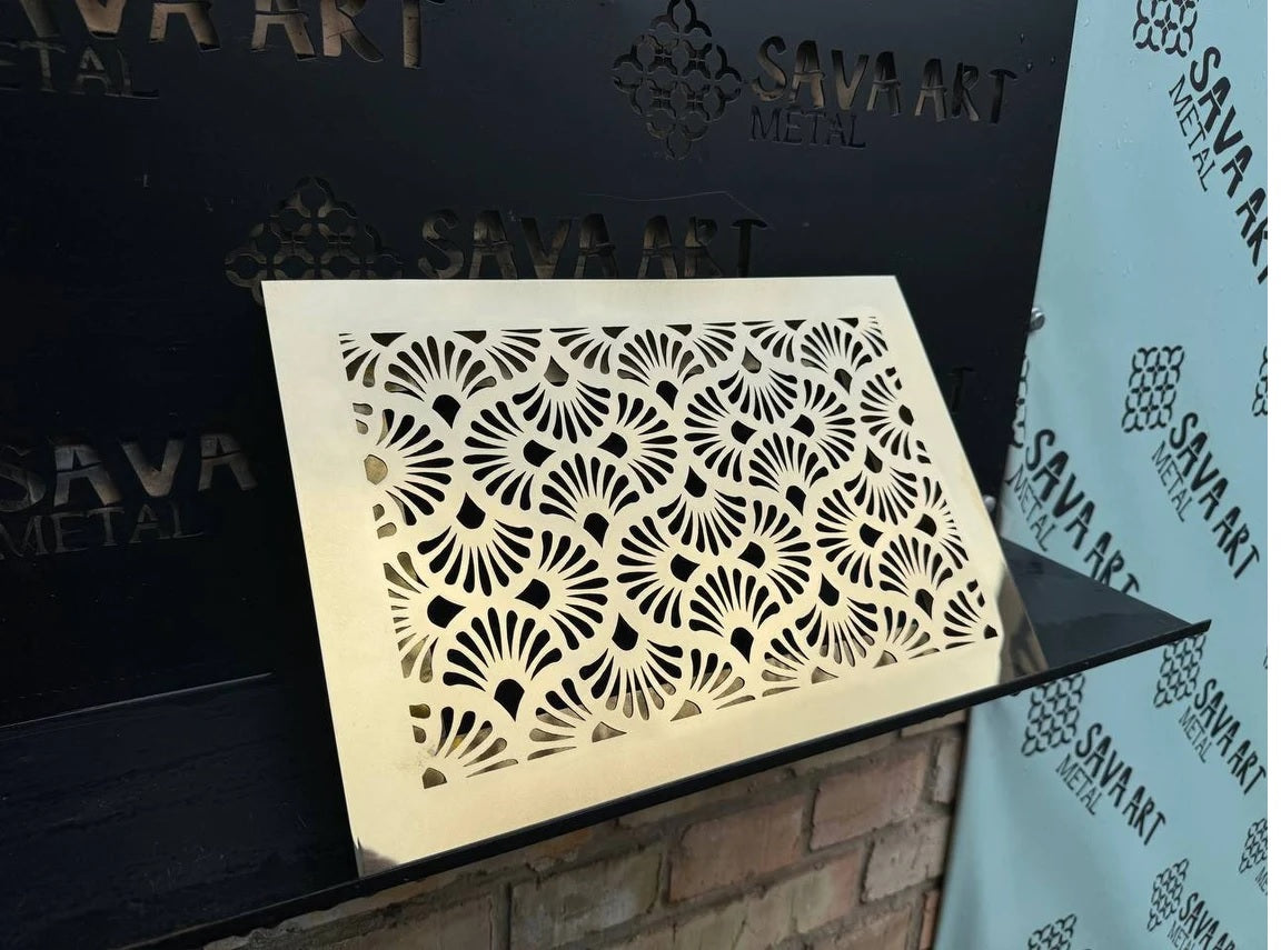 Fully customized PURE BRASS Air Grilles 1mm thick flat (without rear frame)