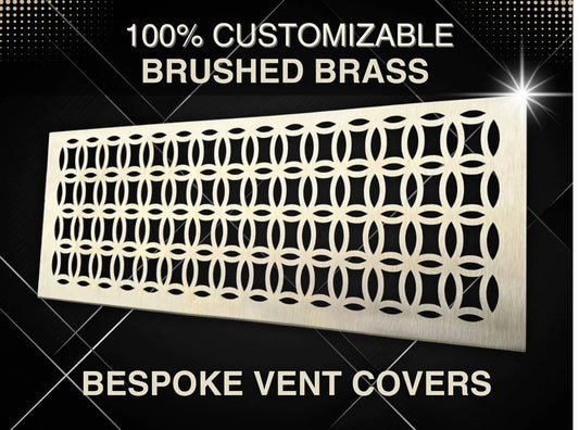 Fully customized PURE BRASS Air Grilles 1mm thick flat (without rear frame)