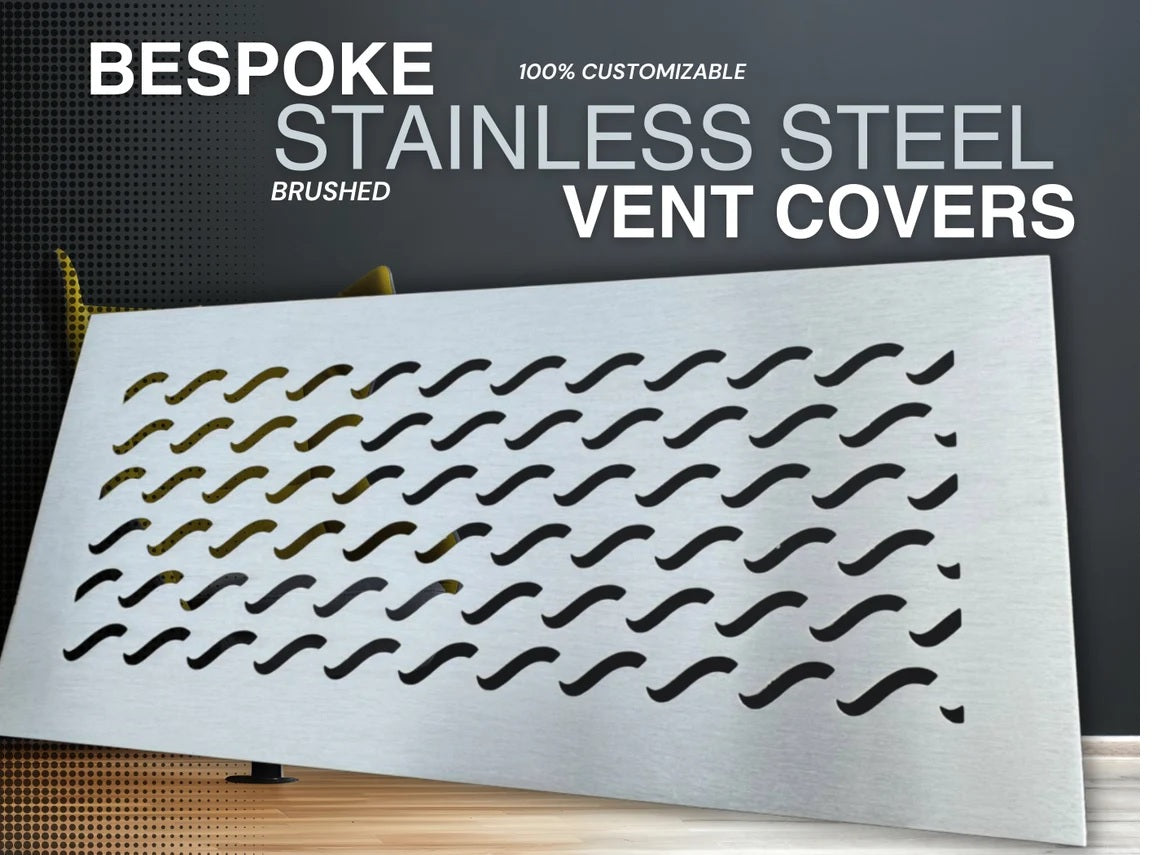 Fully customized STAINLESS STEEL Air Grilles 1mm thick flat (without rear frame)