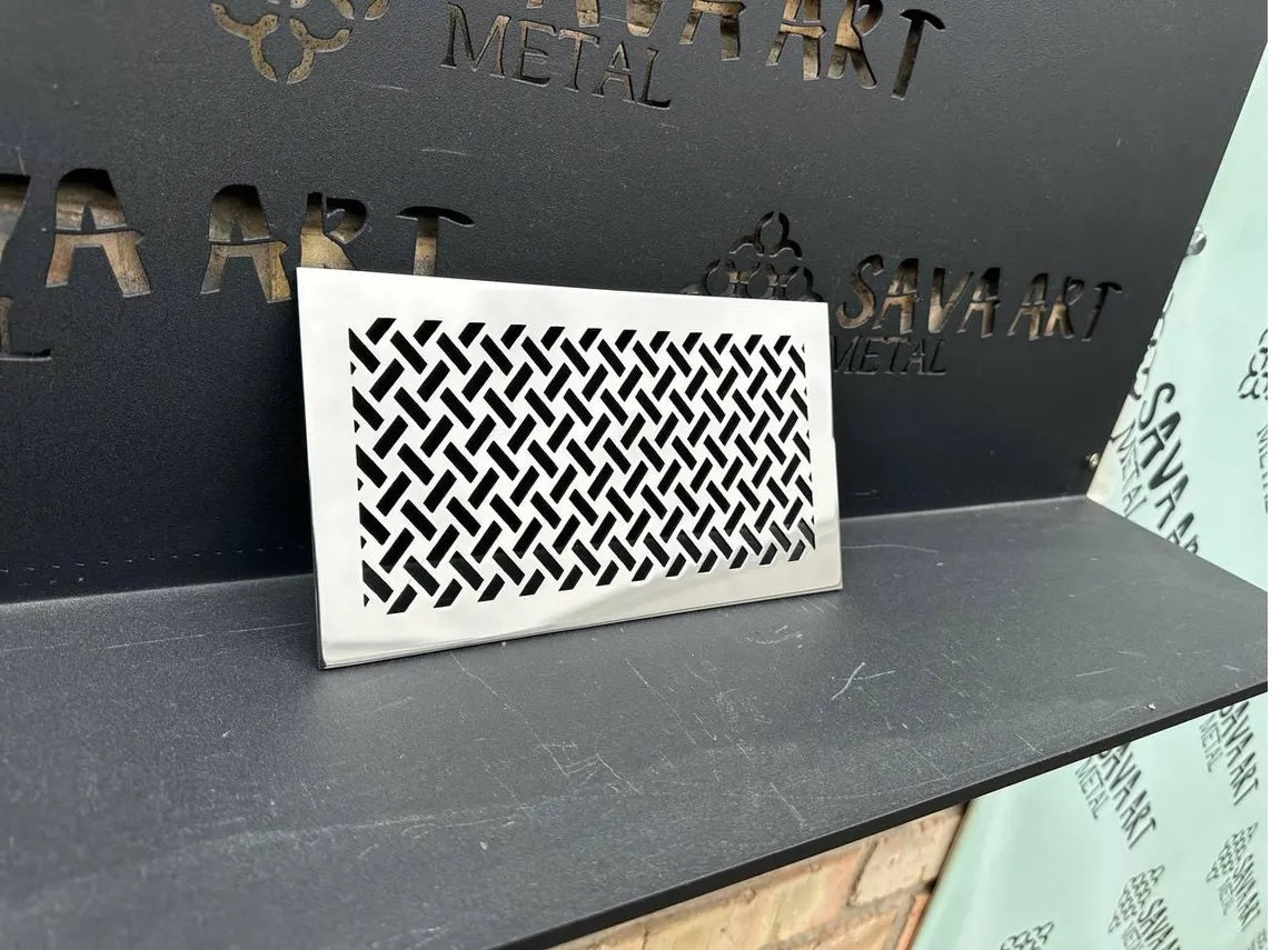 Fully customized STAINLESS STEEL Air Grilles 1mm thick flat (without rear frame)