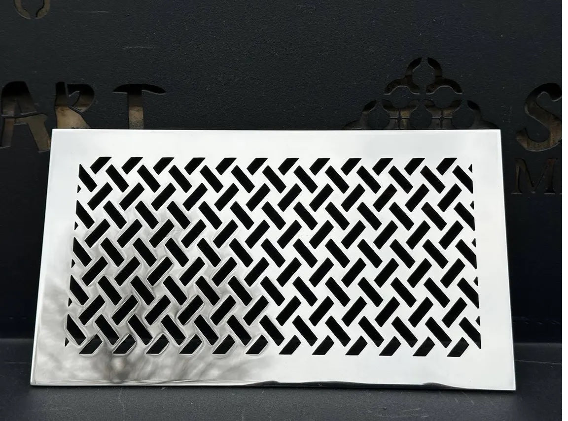 Fully customized STAINLESS STEEL Air Grilles 1mm thick flat (without rear frame)