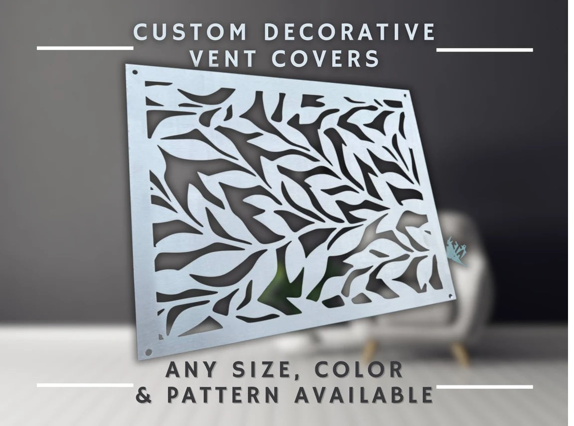 Fully customized STAINLESS STEEL Air Grilles 1mm thick flat (without rear frame)