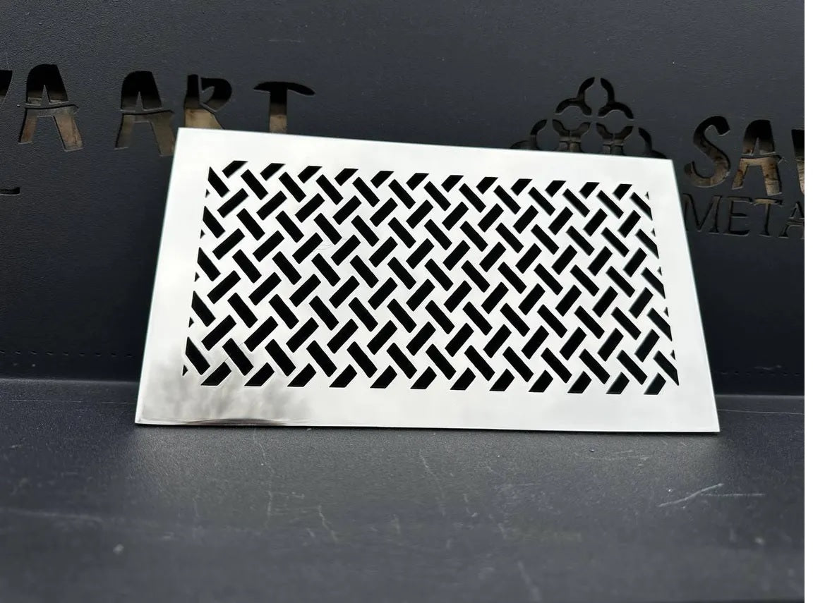 Fully customized STAINLESS STEEL Air Grilles 1mm thick flat (without rear frame)