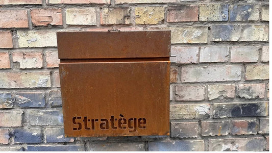 Custom Wall mount Corten steel mailbox