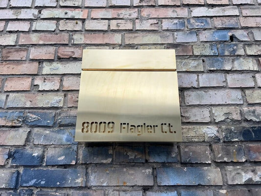 PURE BRASS Personalized Mailbox