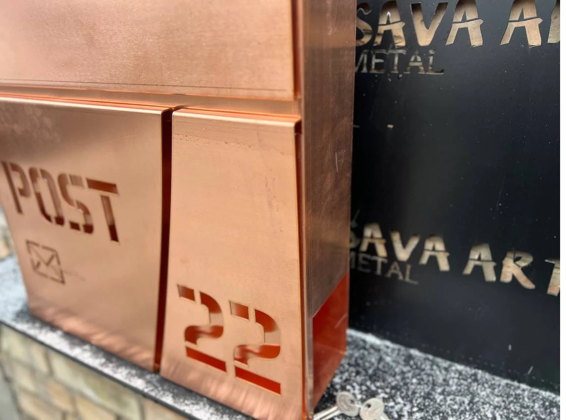 Customized PURE COPPER Personalized Mail box