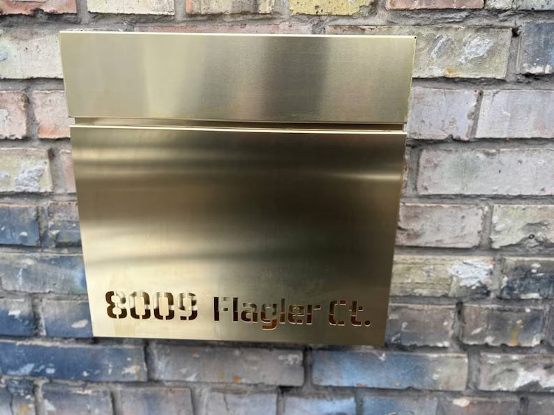 PURE BRASS Personalized Mailbox