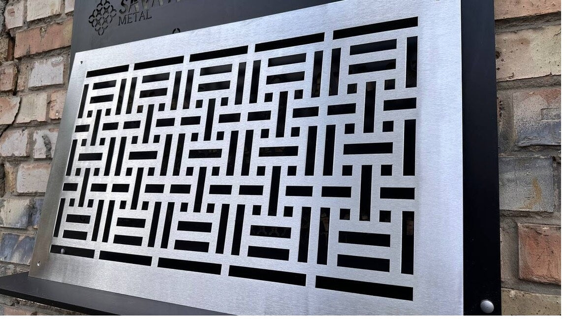 Fully customized STAINLESS STEEL Air Grilles 1mm thick flat (without rear frame)