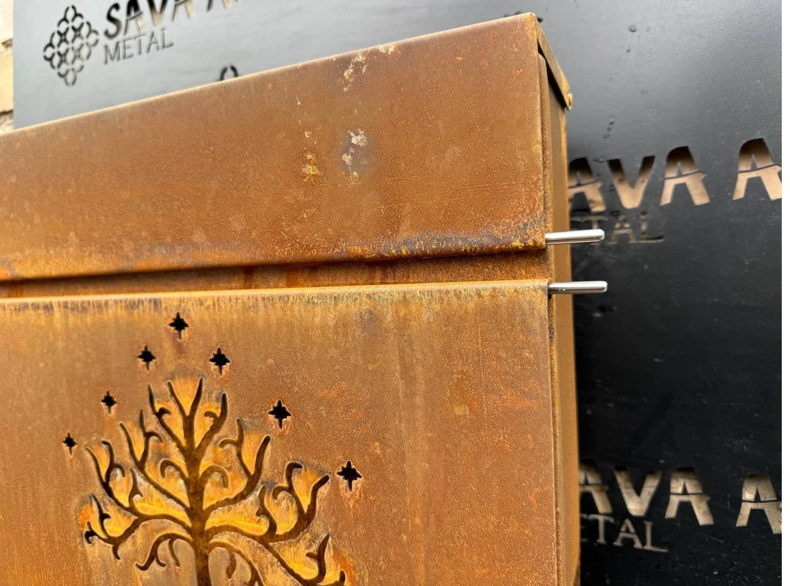 Custom Wall mount Corten steel mailbox