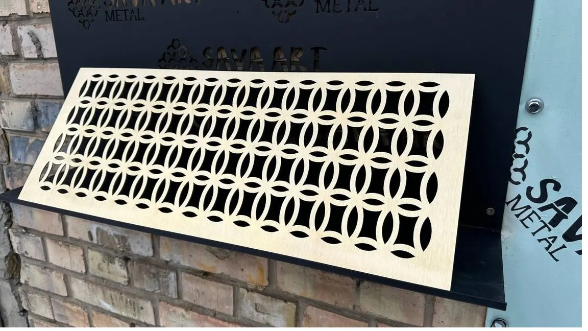 Fully customized PURE BRASS Air Grilles 1mm thick flat (without rear frame)