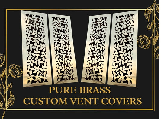 Fully customized PURE BRASS Air Grilles 1mm thick flat (without rear frame)
