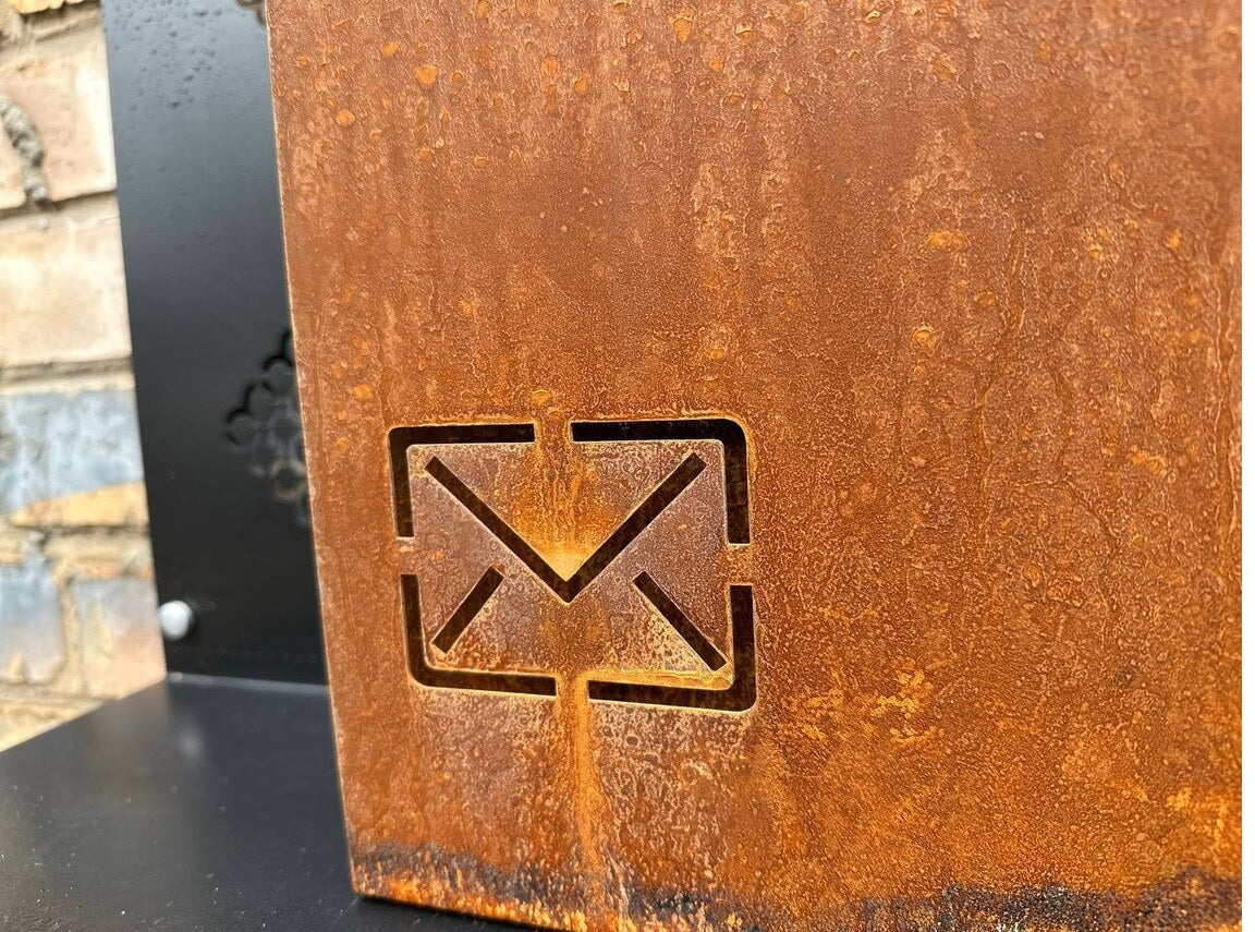 Custom-Built Wall-Mounted Metal Postbox