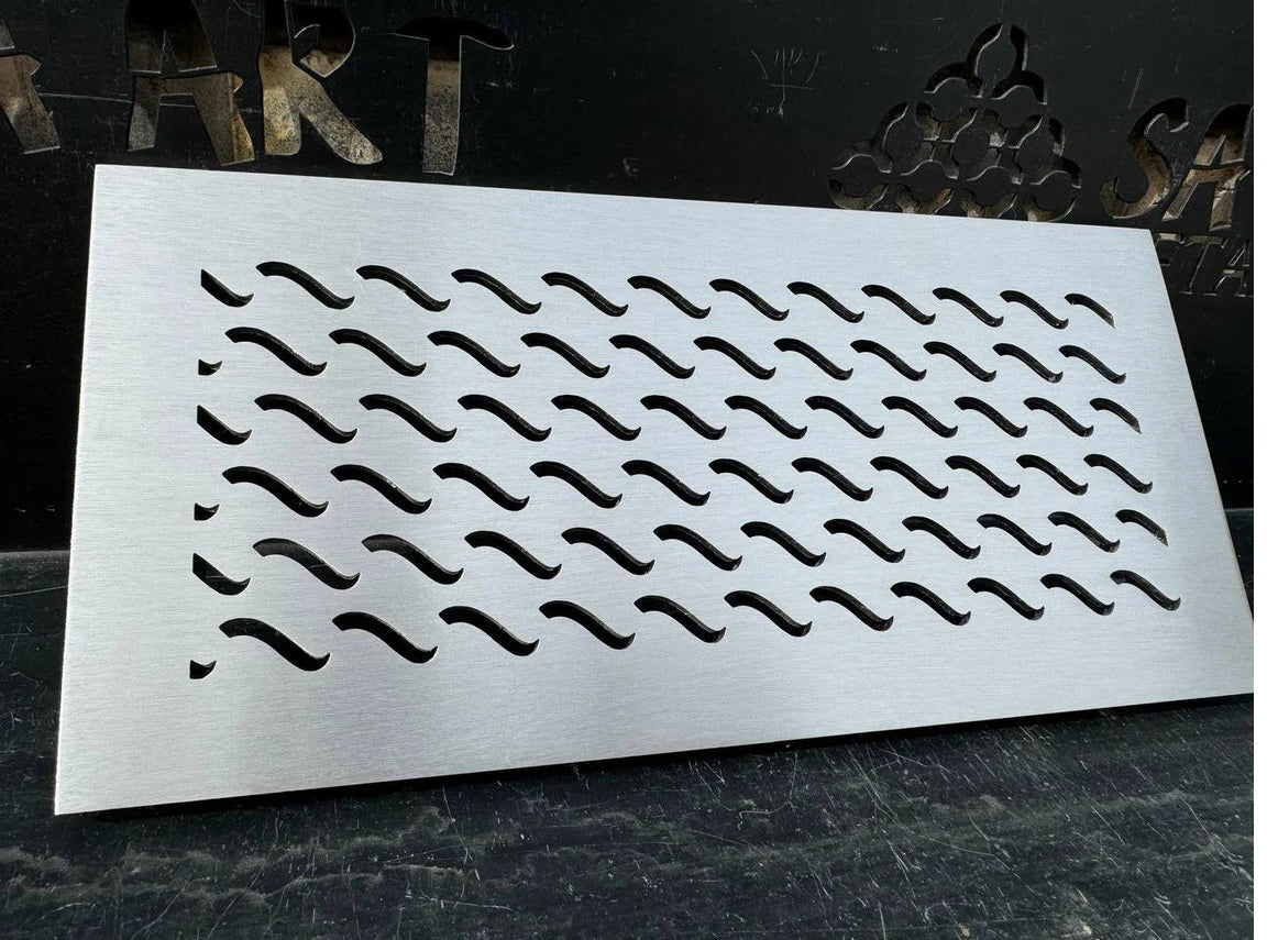 Fully customized STAINLESS STEEL Air Grilles 1mm thick flat (without rear frame)