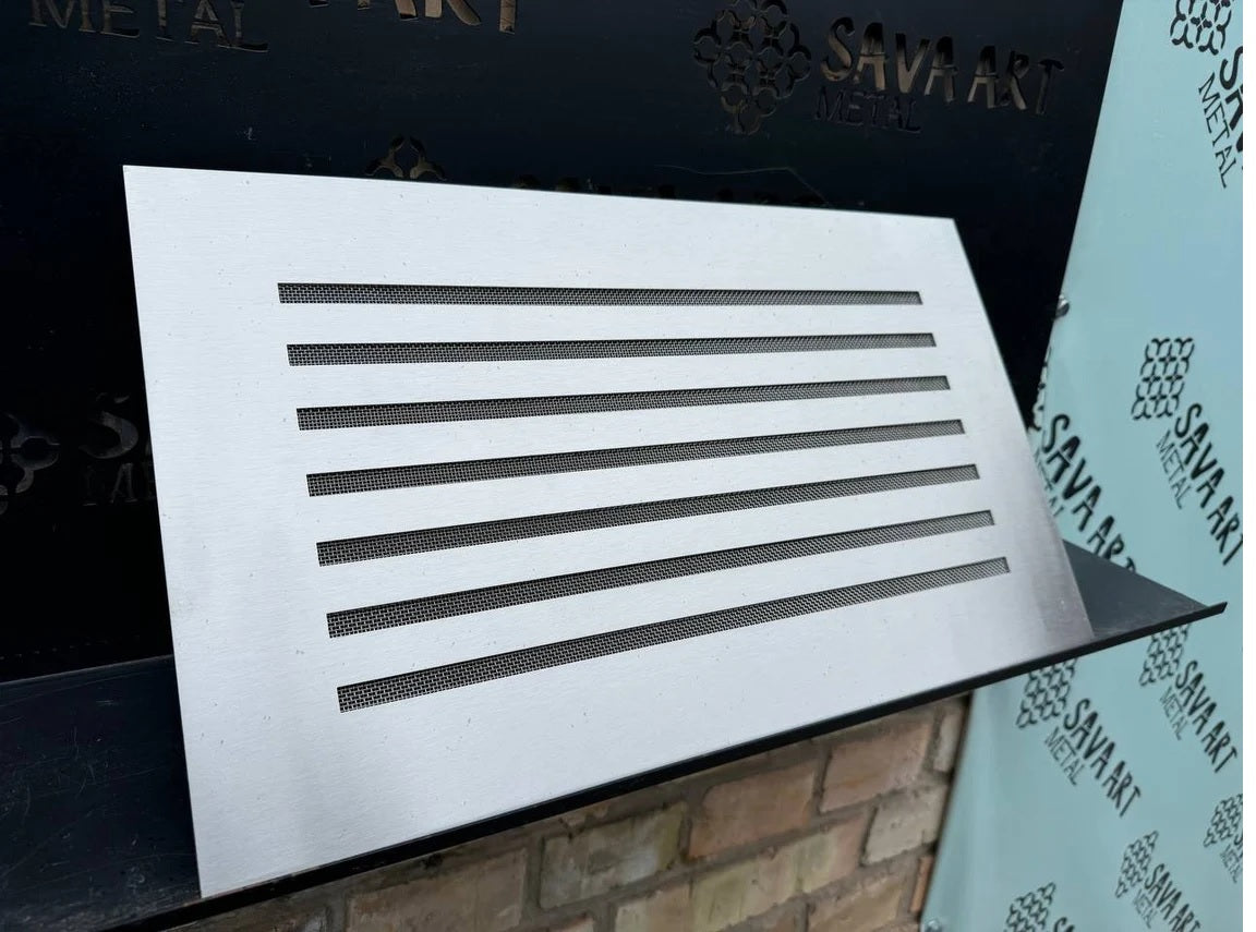 Fully customized STAINLESS STEEL Air Grilles 1mm thick flat (without rear frame)