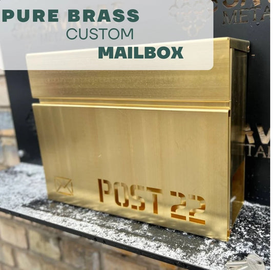 PURE BRASS Personalized Mailbox