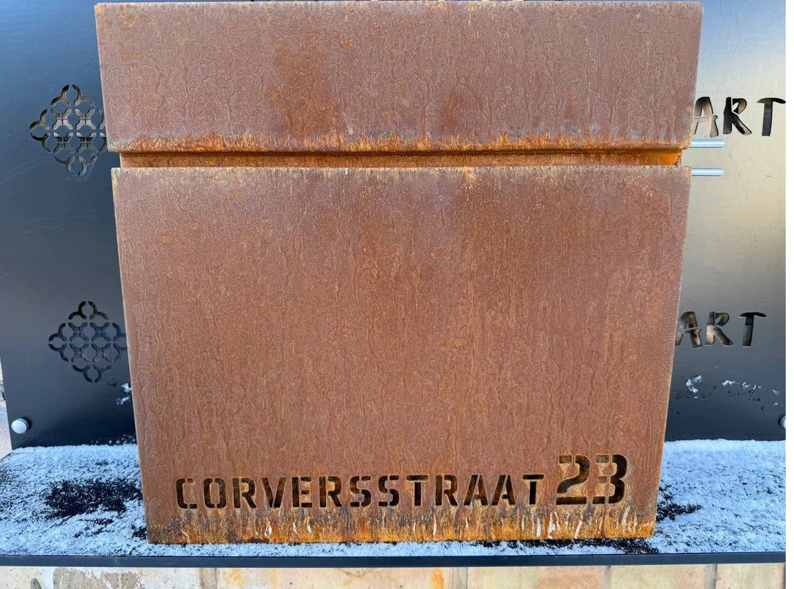 Custom Wall mount Corten steel mailbox