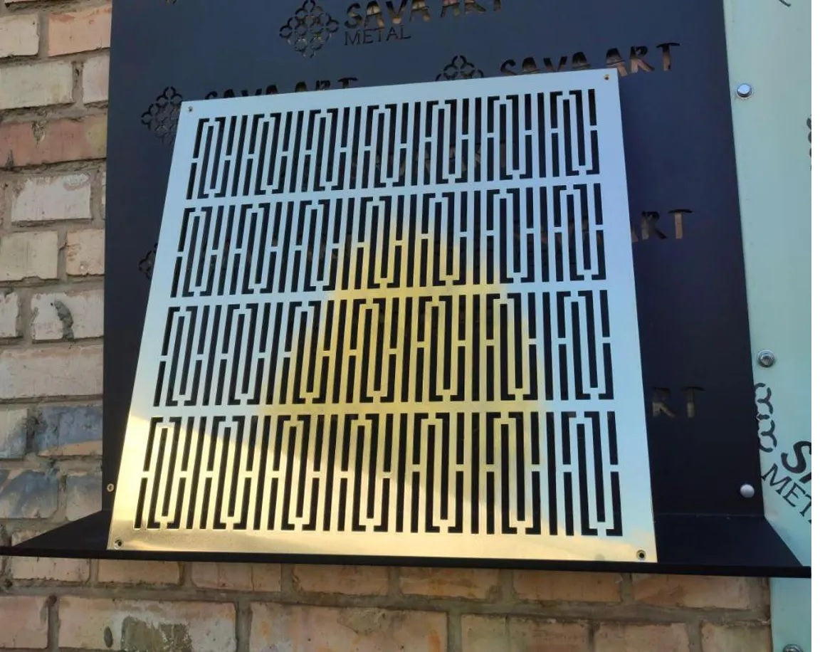 Fully customized PURE BRASS Air Grilles 1mm thick flat (without rear frame)