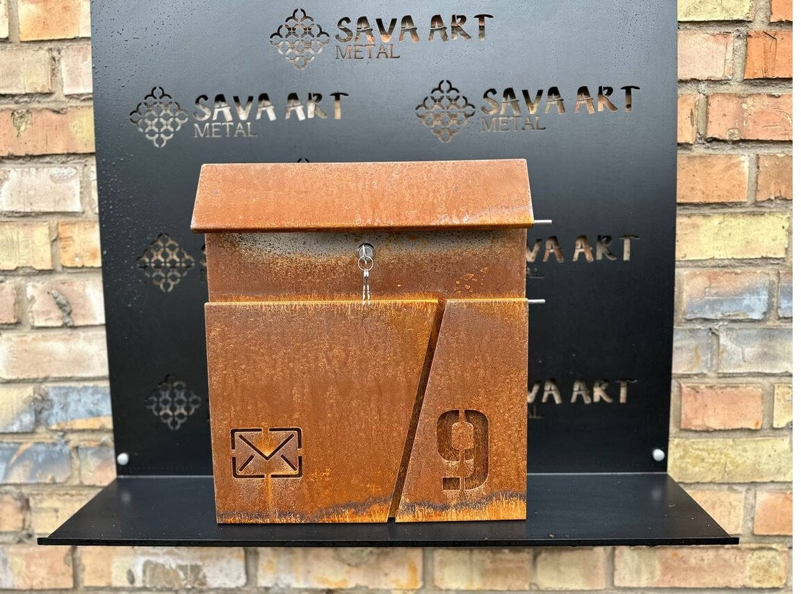 Custom-Built Wall-Mounted Metal Postbox