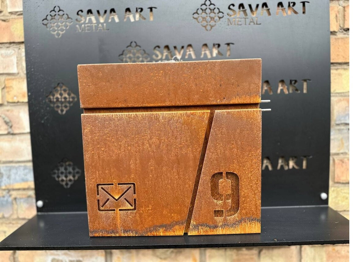 Custom-Built Wall-Mounted Metal Postbox