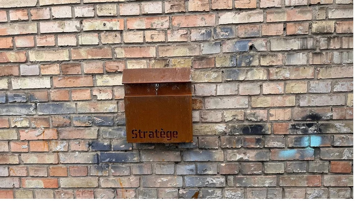 Custom Wall mount Corten steel mailbox