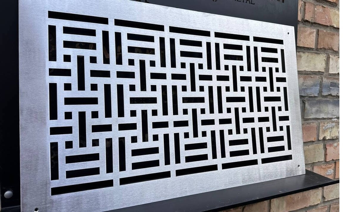 Fully customized STAINLESS STEEL Air Grilles 1mm thick flat (without rear frame)