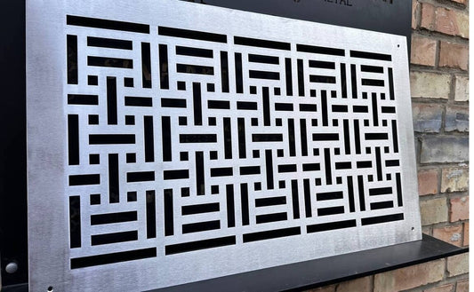 Fully customized STAINLESS STEEL Air Grilles 1mm thick flat (without rear frame)