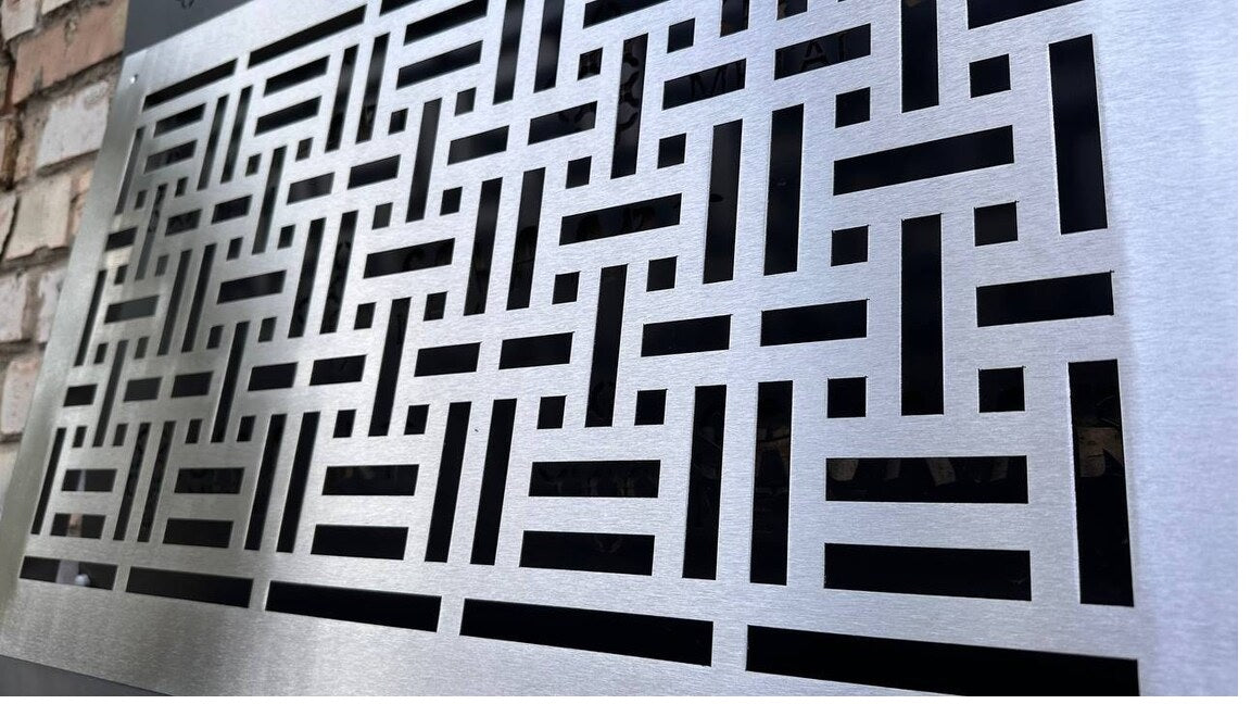 Fully customized STAINLESS STEEL Air Grilles 1mm thick flat (without rear frame)