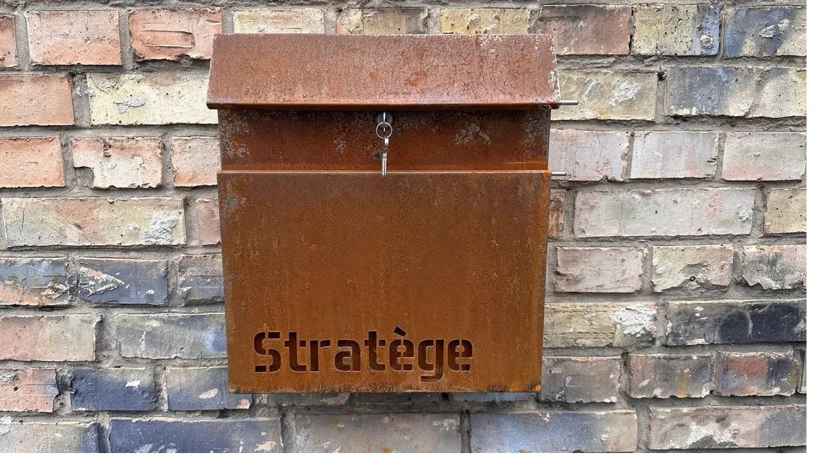 Custom Wall mount Corten steel mailbox