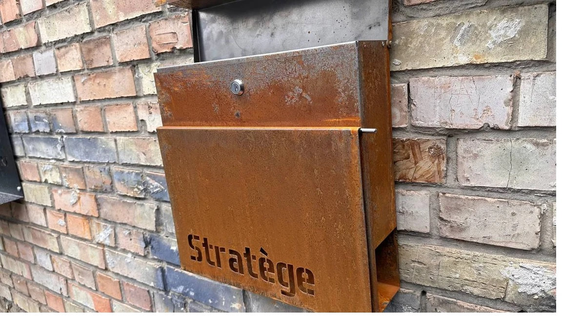 Custom Wall mount Corten steel mailbox