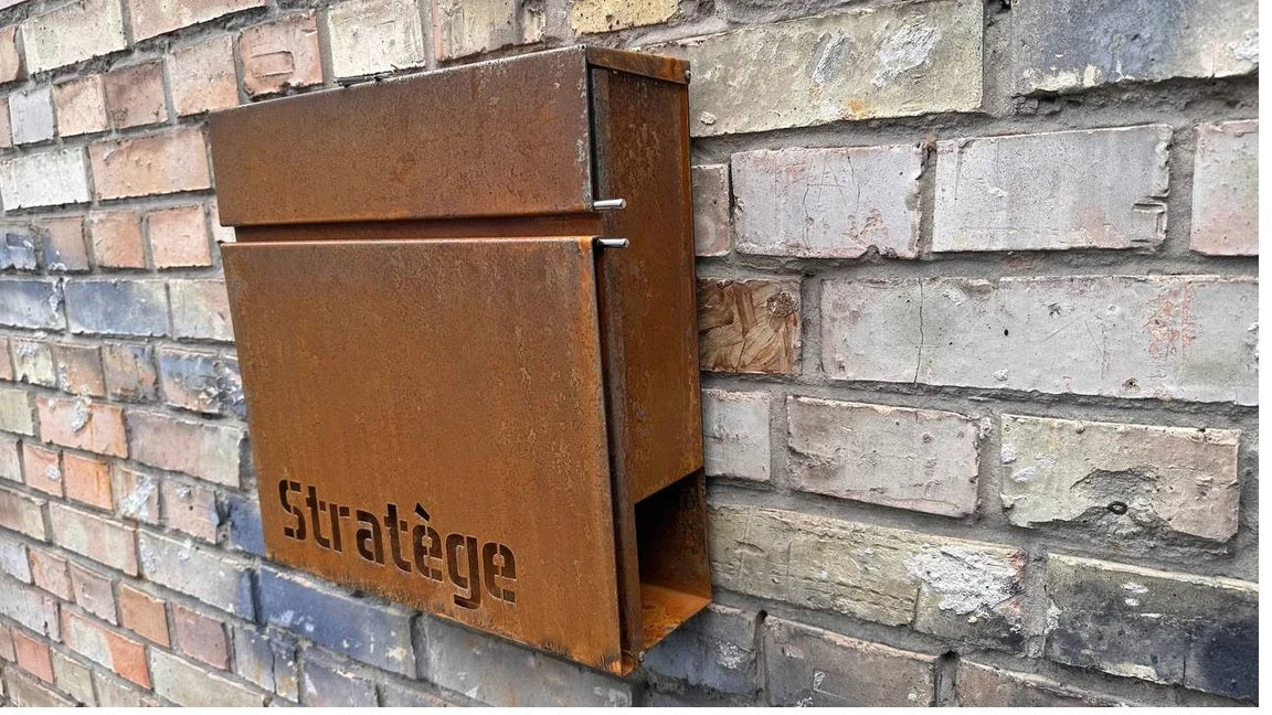 Custom Wall mount Corten steel mailbox