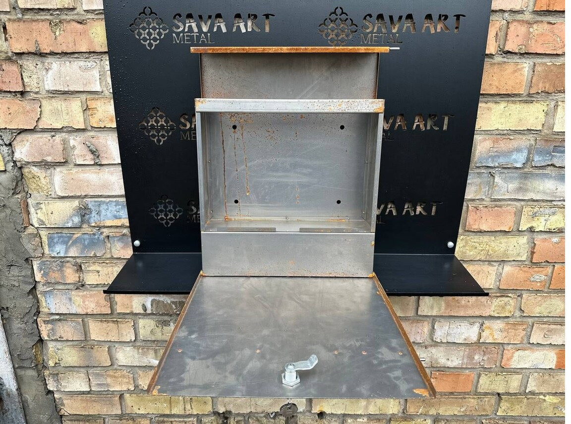 Custom-Built Wall-Mounted Metal Postbox